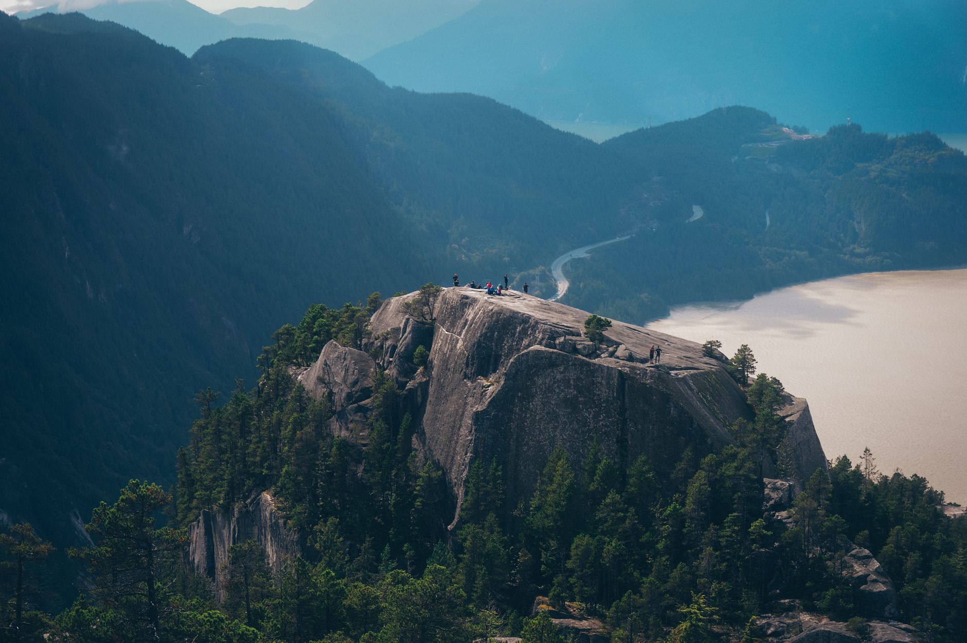 Squamish Stawamus Chief mountain and Howe Sound