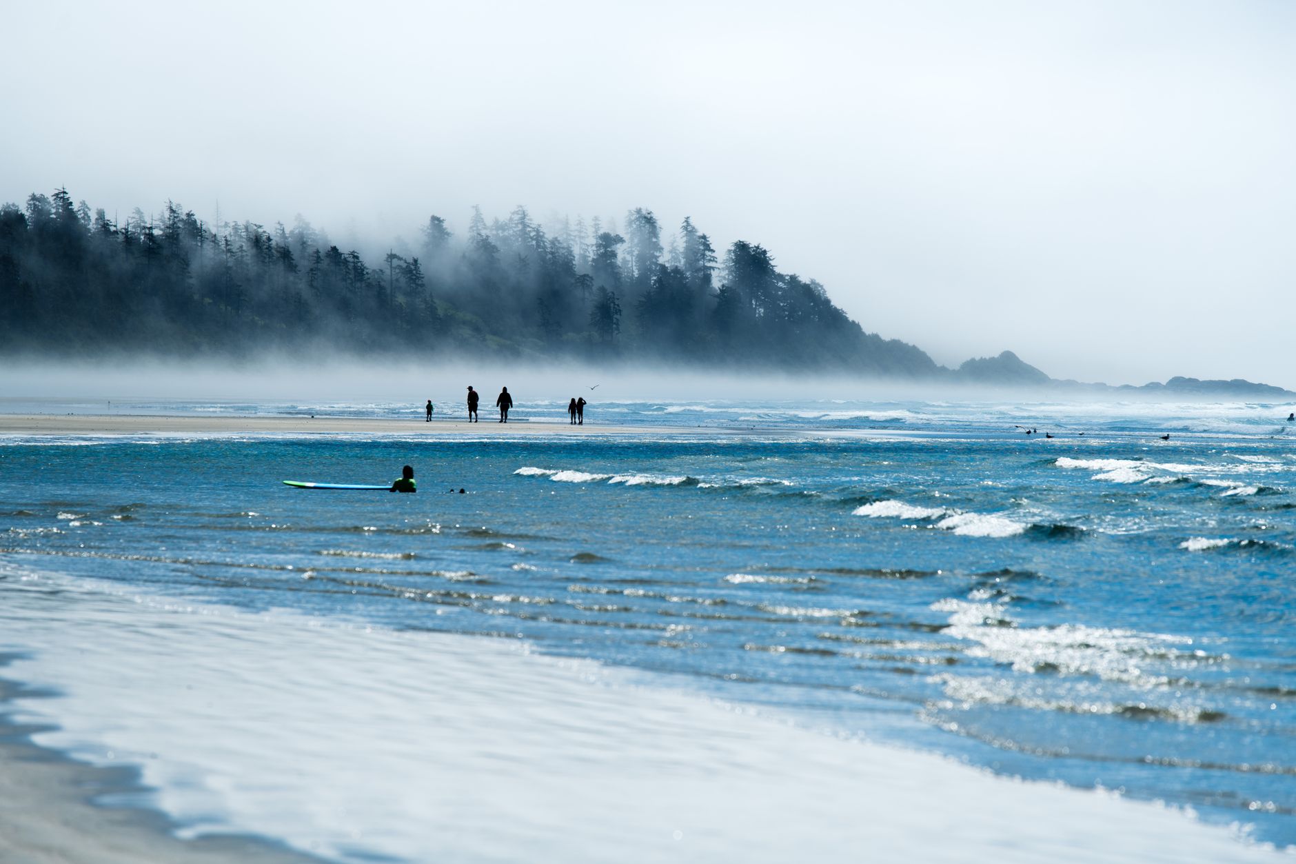 Long Beach surf and sky near Tofino, BC