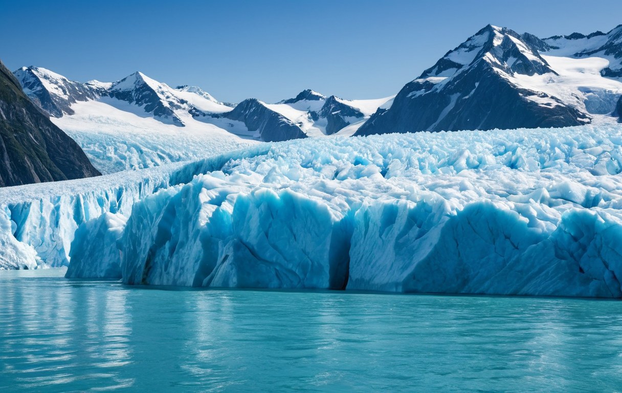 Alaska tidewater glacier viewed from a cruise ship