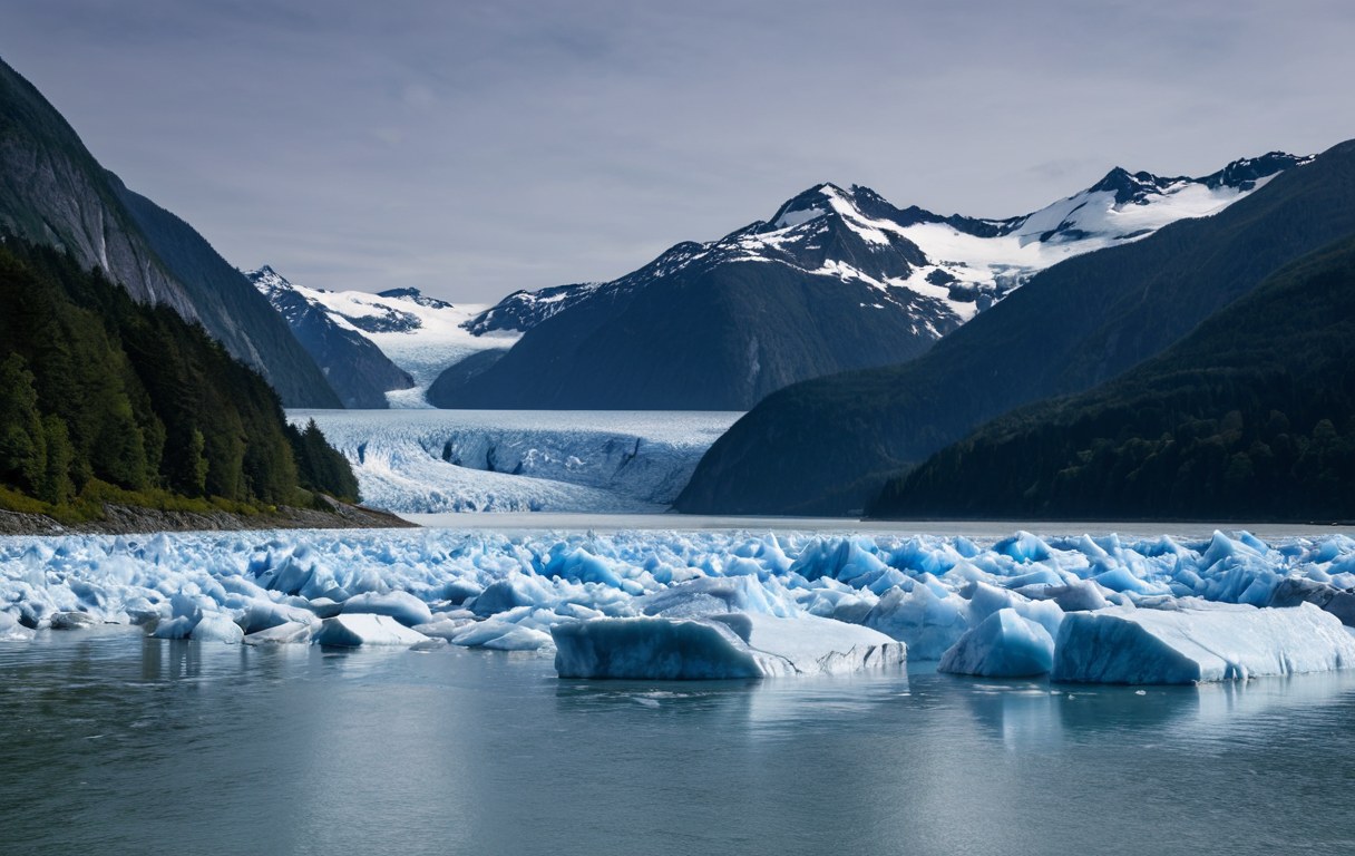 Mendenhall Glacier near Juneau Alaska