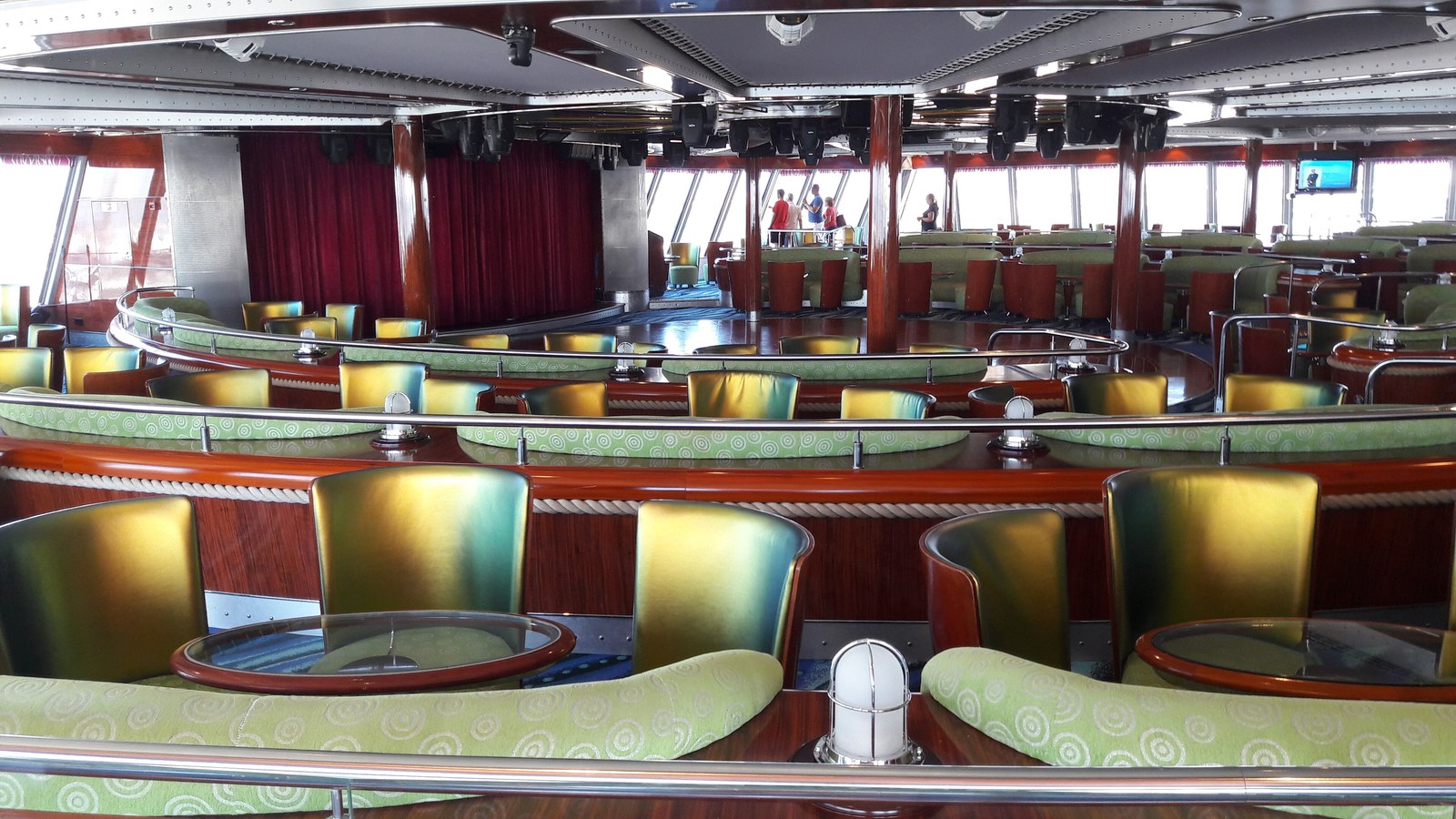 Observation lounge on a Norwegian Cruise Line ship