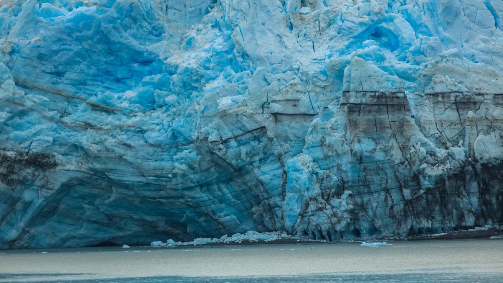 Hubbard Glacier's ice face in Disenchantment Bay, Alaska