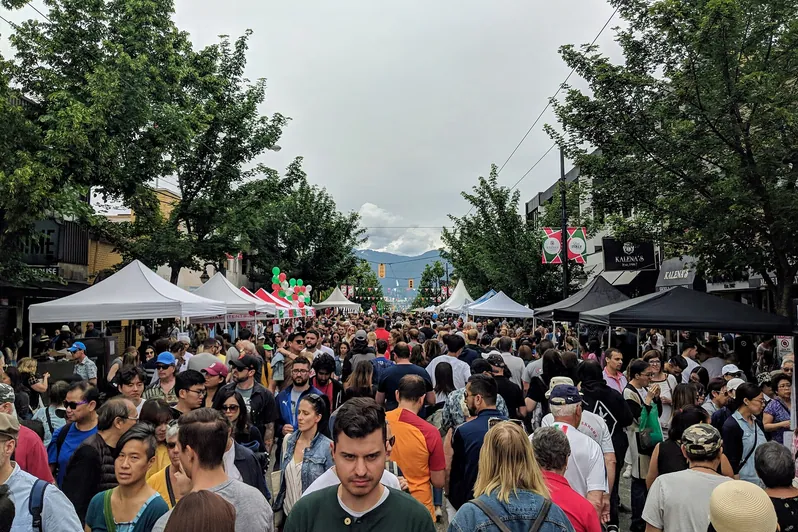 Italian Days street festival on Commercial Drive, East Vancouver