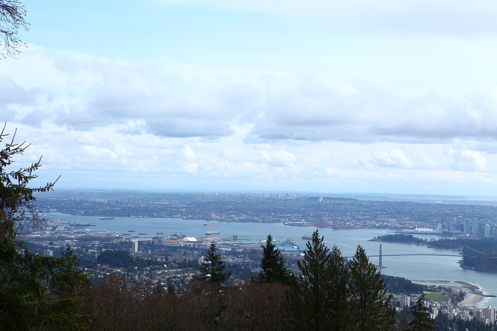 North Shore winter mountains near Vancouver