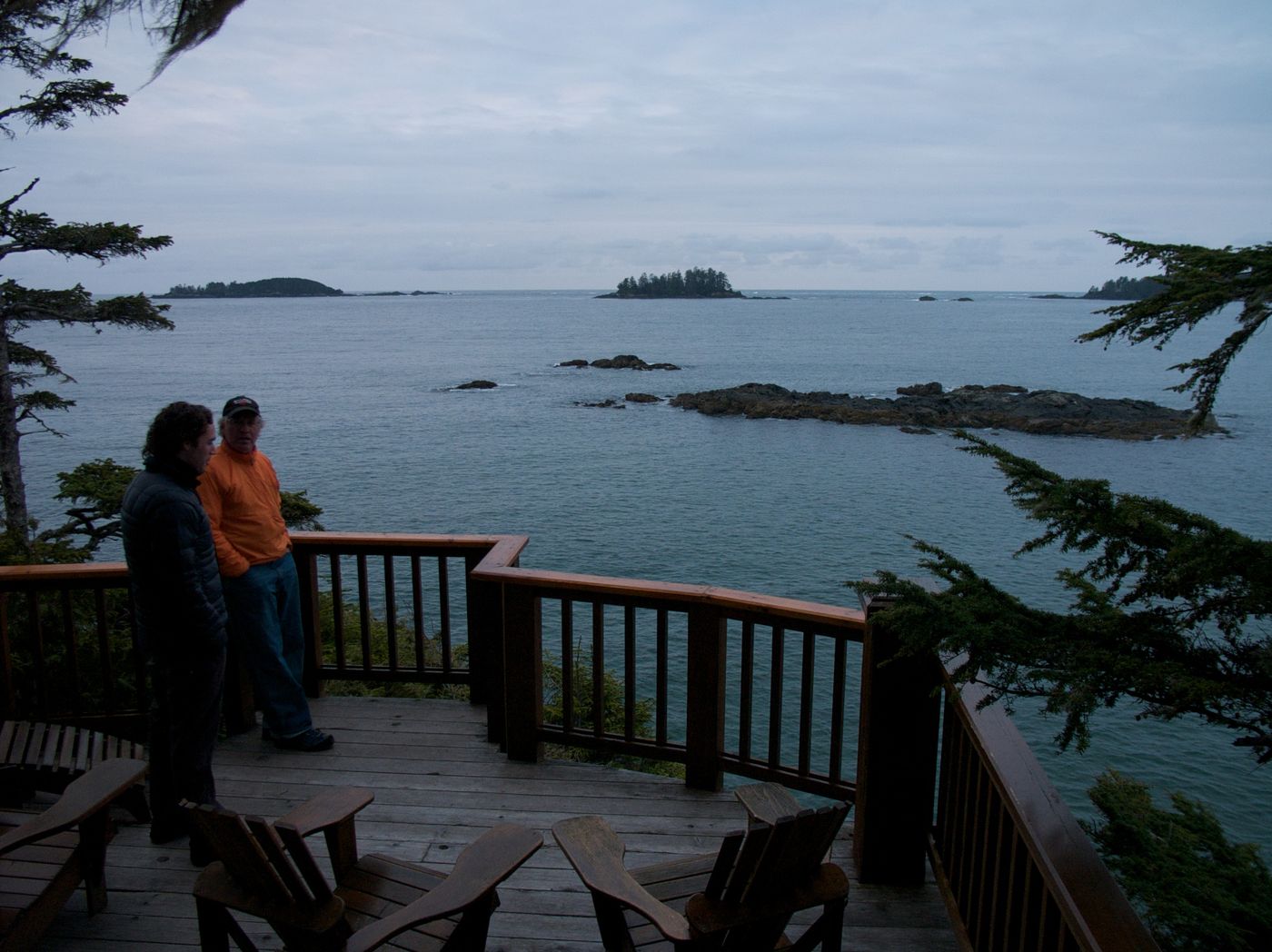 Ocean deck at Middle Beach Lodge, Tofino