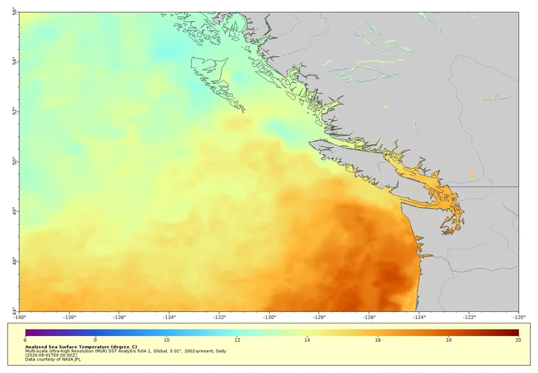 Live BC Heat & Ocean Temps