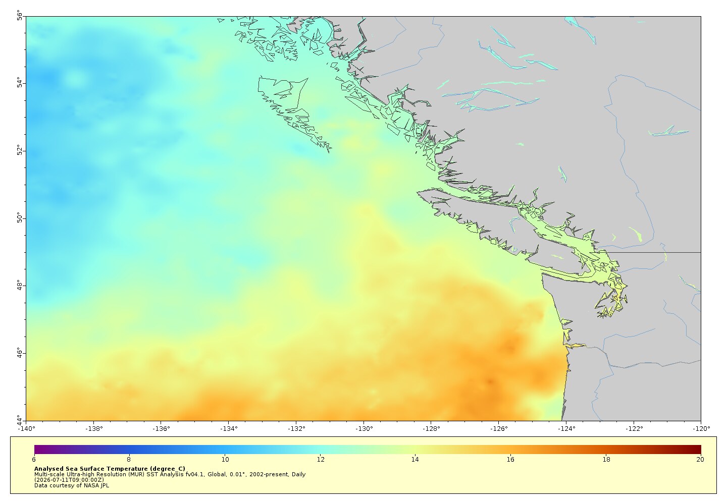 Live BC Heat & Ocean Temps