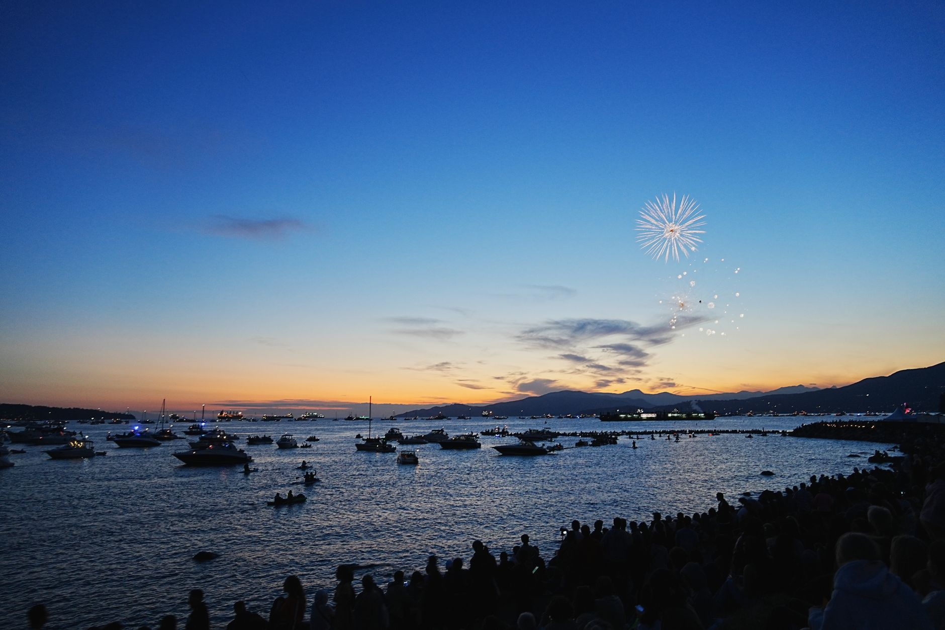 English Bay Vancouver at golden hour — romance hero