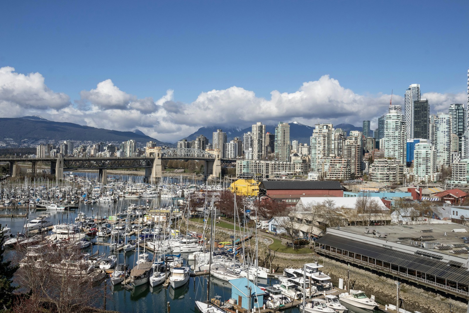 Granville Island Vancouver harbour and market area