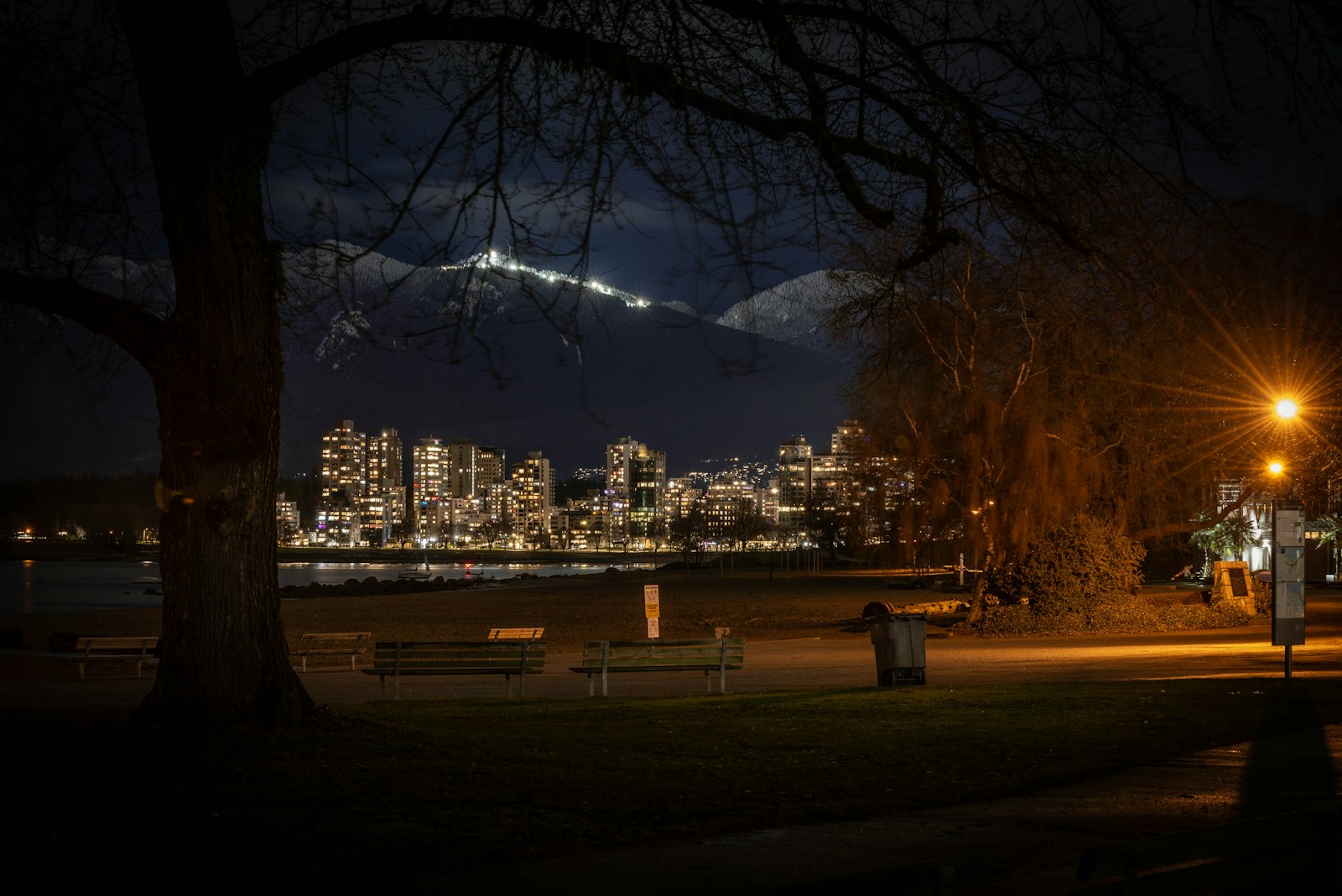 Kitsilano Beach sunset over English Bay
