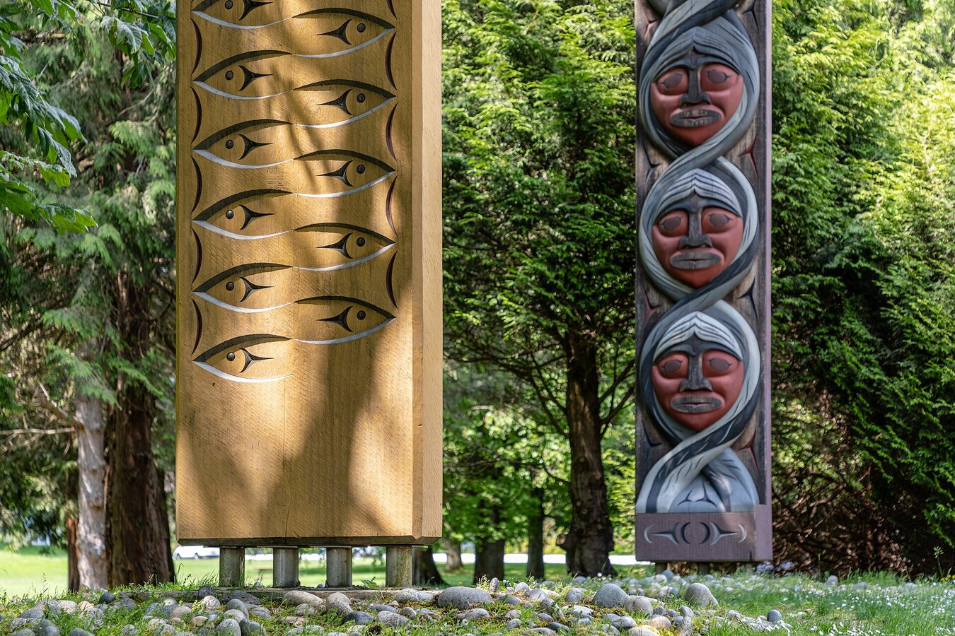 Totem poles at Brockton Point in Stanley Park, Vancouver