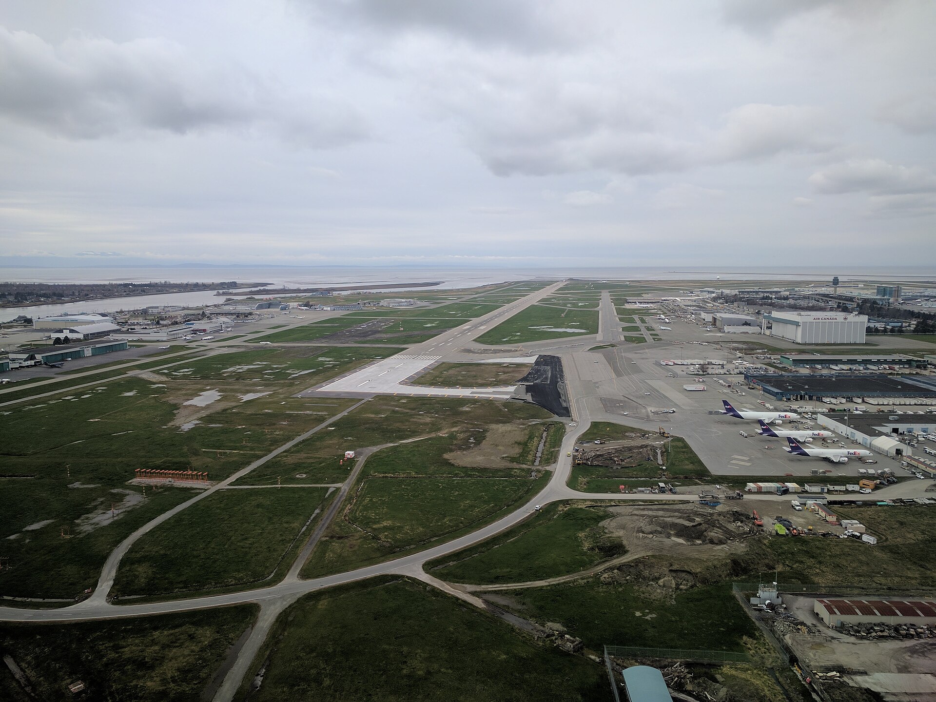 South runway at Vancouver International Airport (YVR)