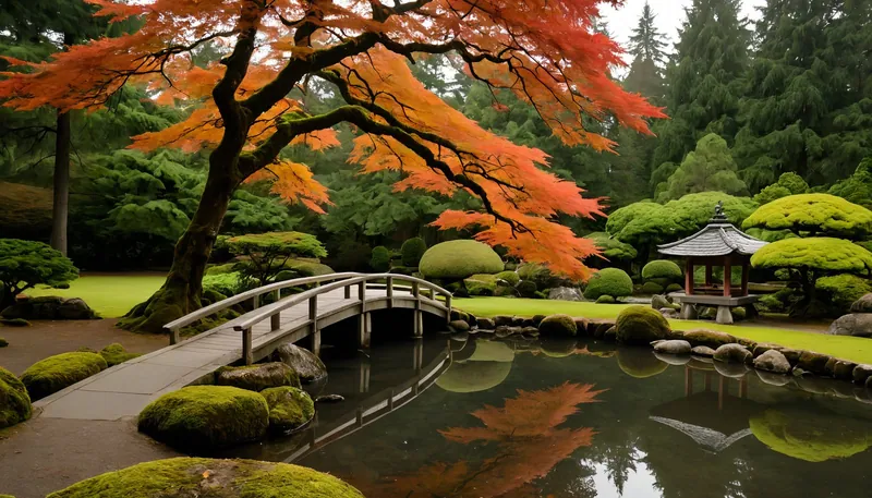 Japanese maple in autumn colour
