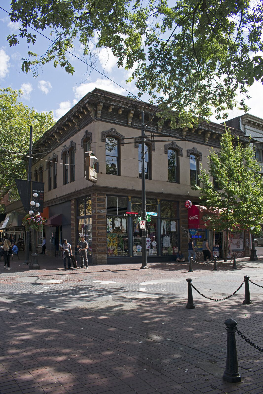 Maple Tree Square in Gastown, the five-way junction where the saloon stood