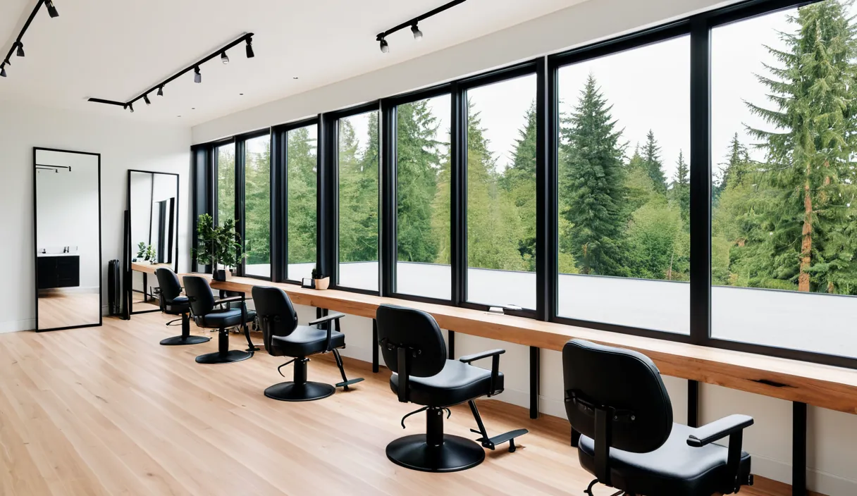 Interior of a Vancouver salon — illustration