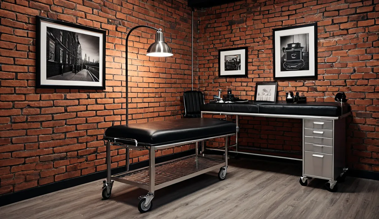 Interior of a tattoo studio — illustration