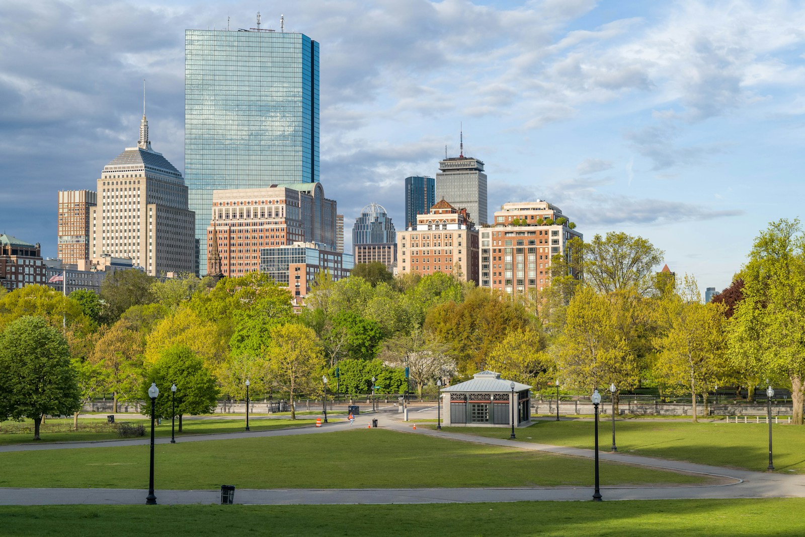 Boston Common park paths under autumn trees