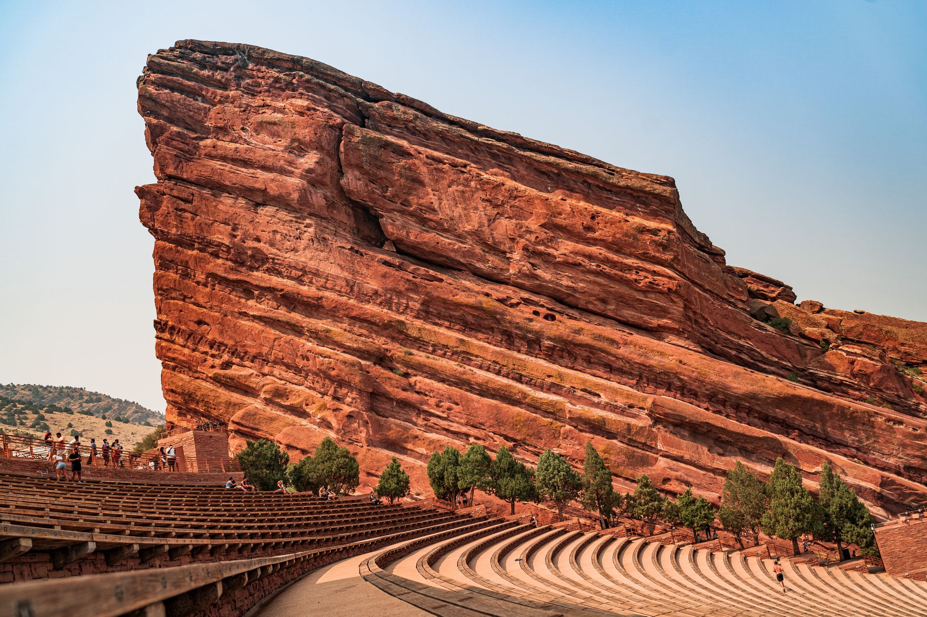 Red Rocks Amphitheatre carved into Colorado sandstone