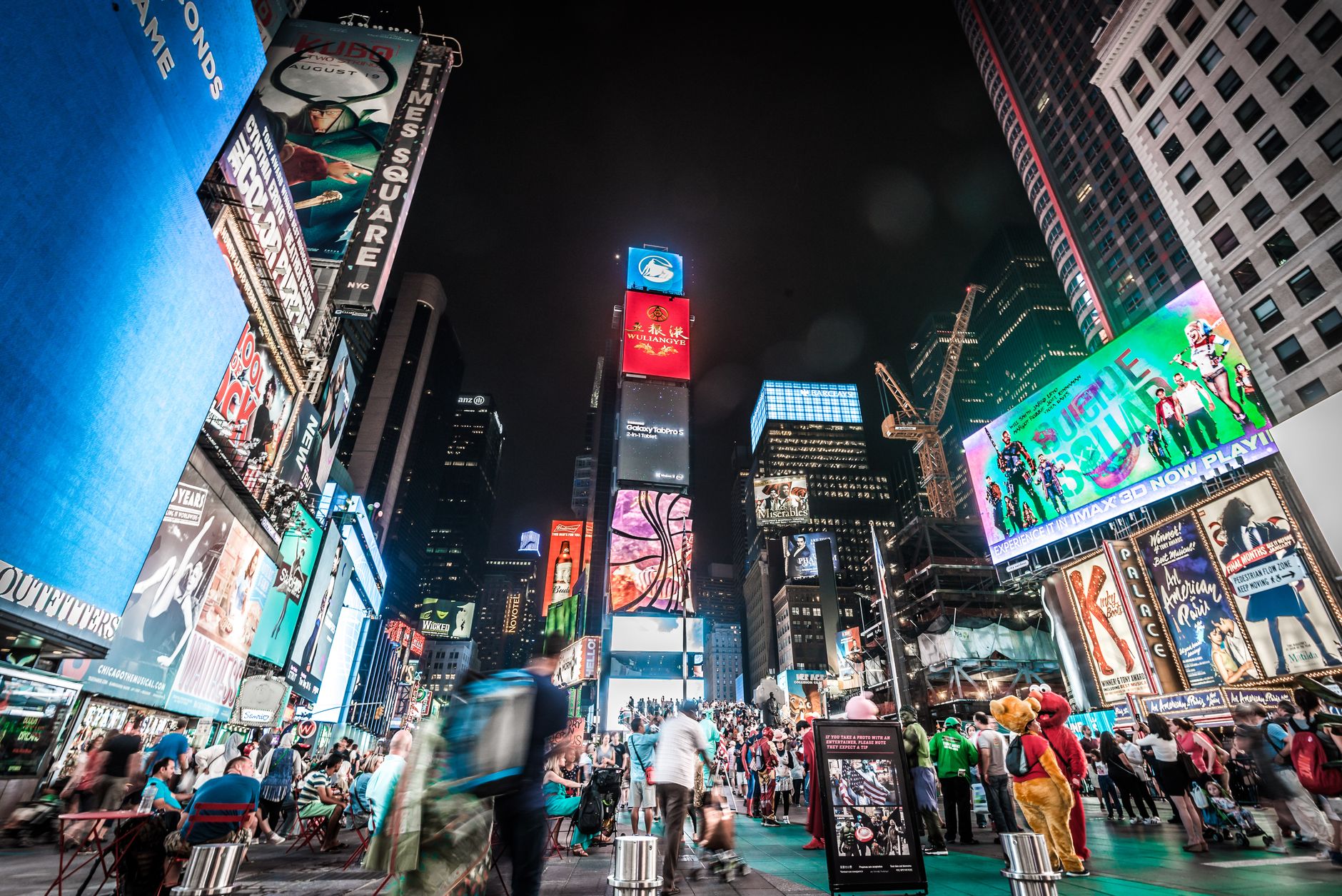 Times Square lights at night